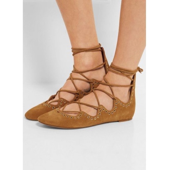 Isabel Marant Leo Lace-Up Ballet Flat - Picture 1 of 11